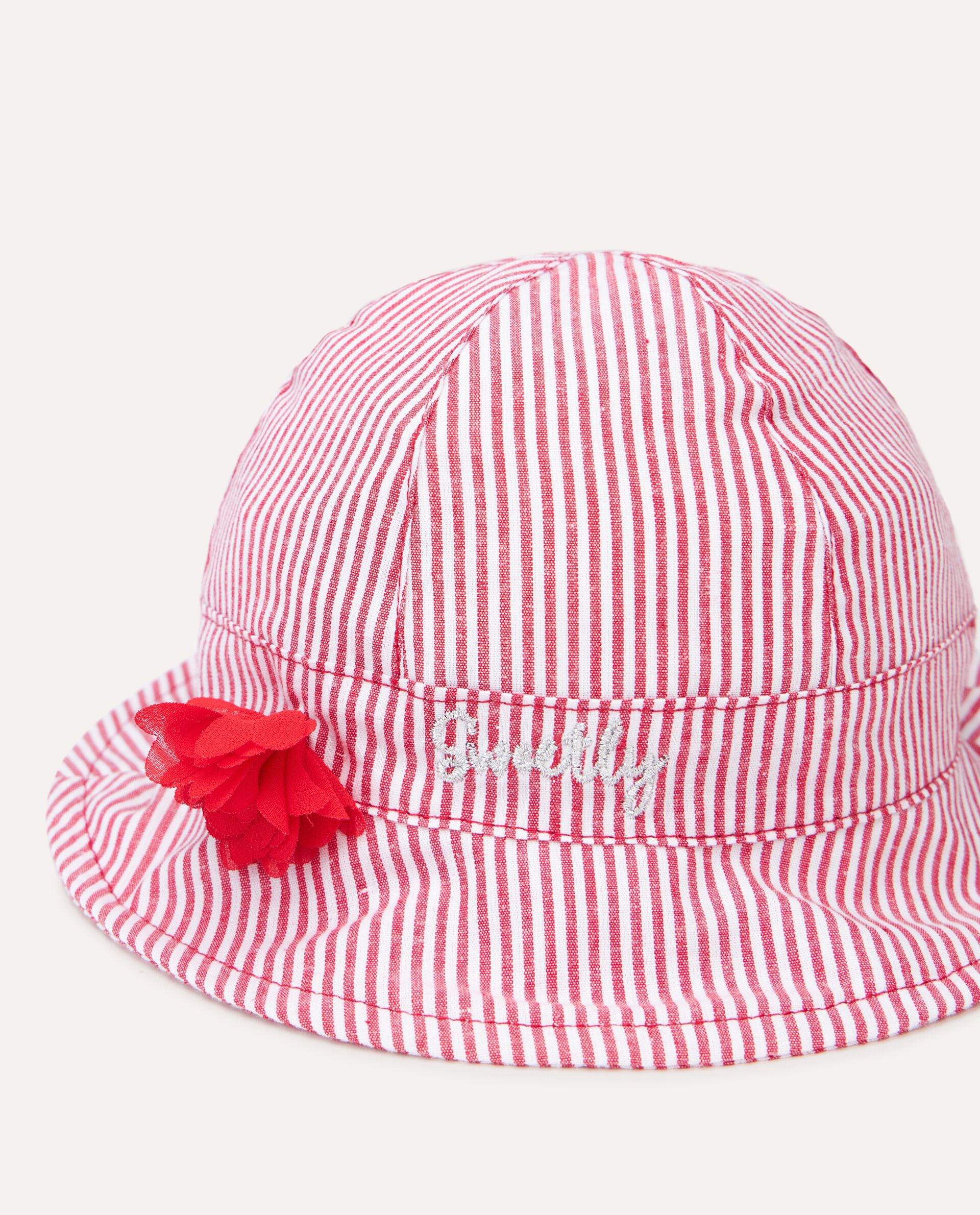 Cappello rigato in puro cotone neonata