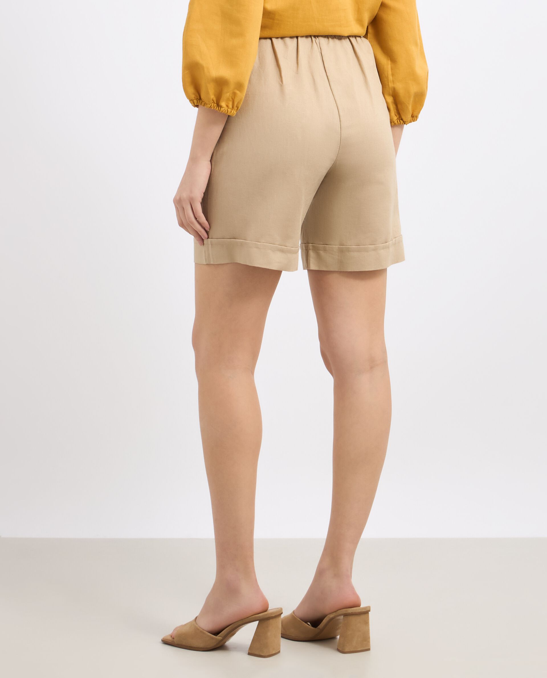 Shorts in misto lino donna