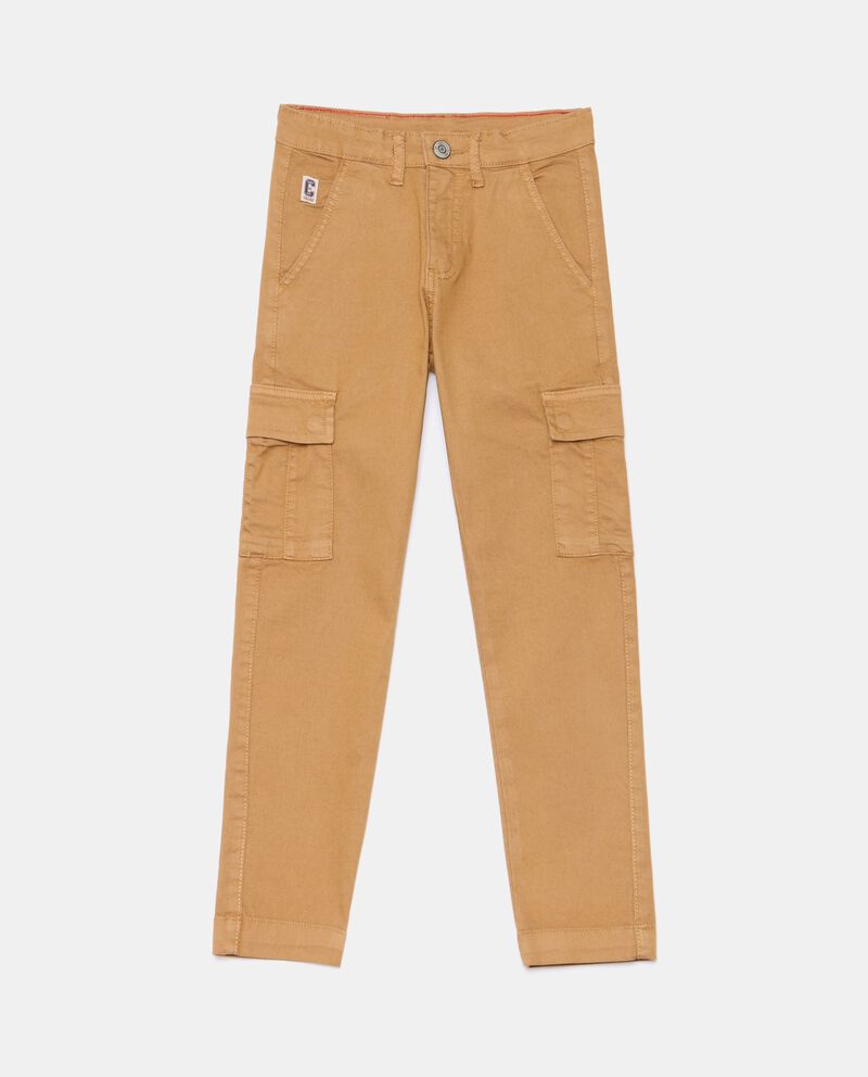 Pantaloni cargo di cotone ragazzo single tile 0 null