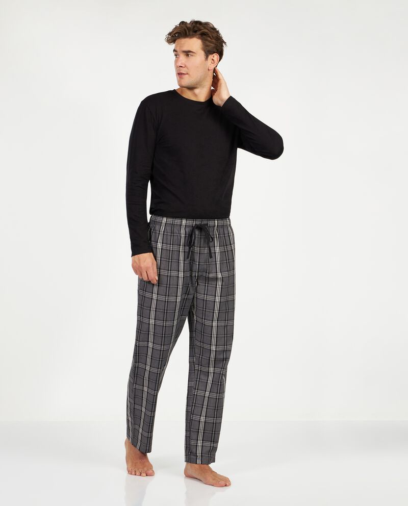 Pantaloni pigiama lunghi a quadri uomo single tile 0 
