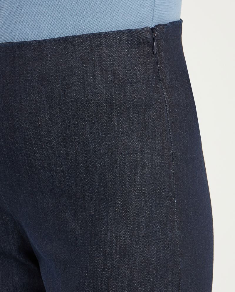 Jeans a vita alta in misto cotone donna single tile 2 