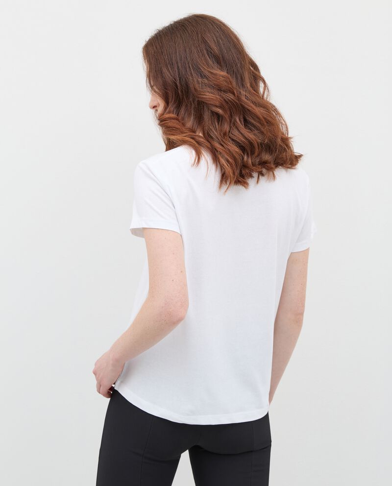 T-shirt con stampa cuore in puro cotone donna single tile 1 