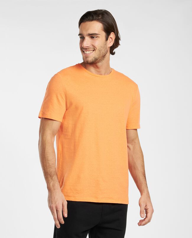 T-shirt in misto lino cotone girocollo uomo carousel 0