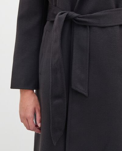 Cappotto lungo con cintura donna detail 2