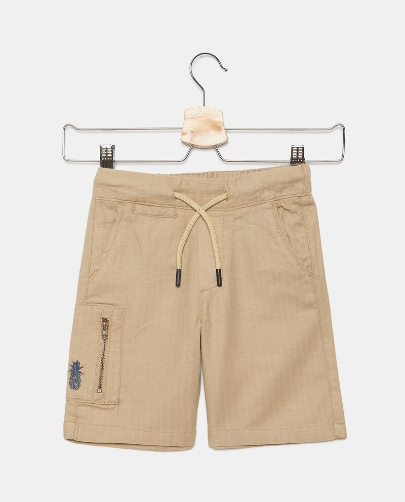 Shorts in misto lino con tasche bambino single tile 0 