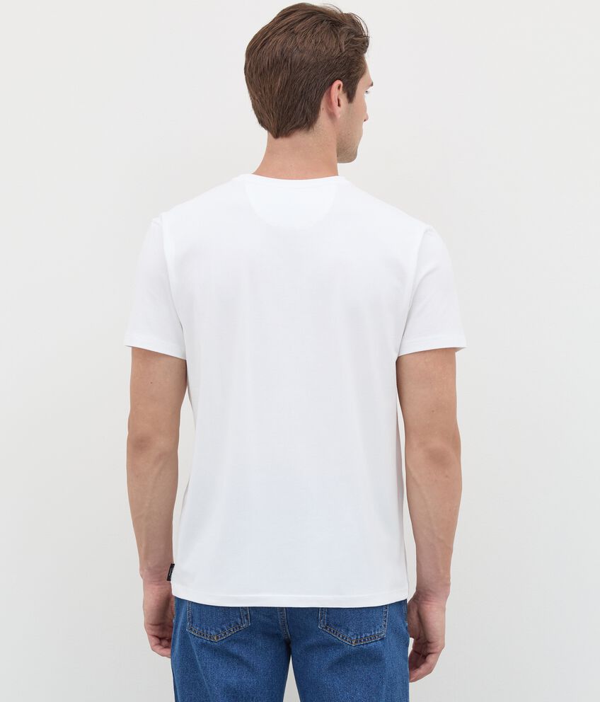 T-shirt con taschino in cotone elasticizzato uomo double 2 