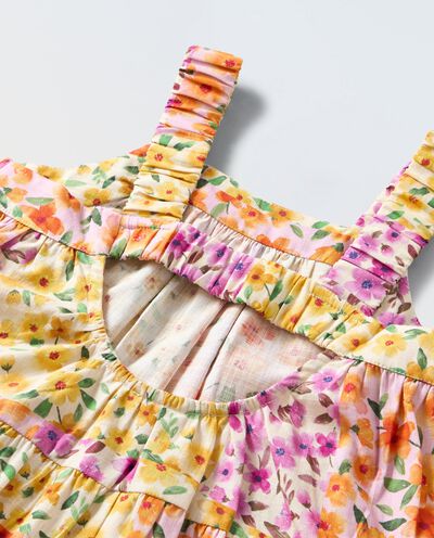 Vestito floreale in puro cotone bambina detail 1