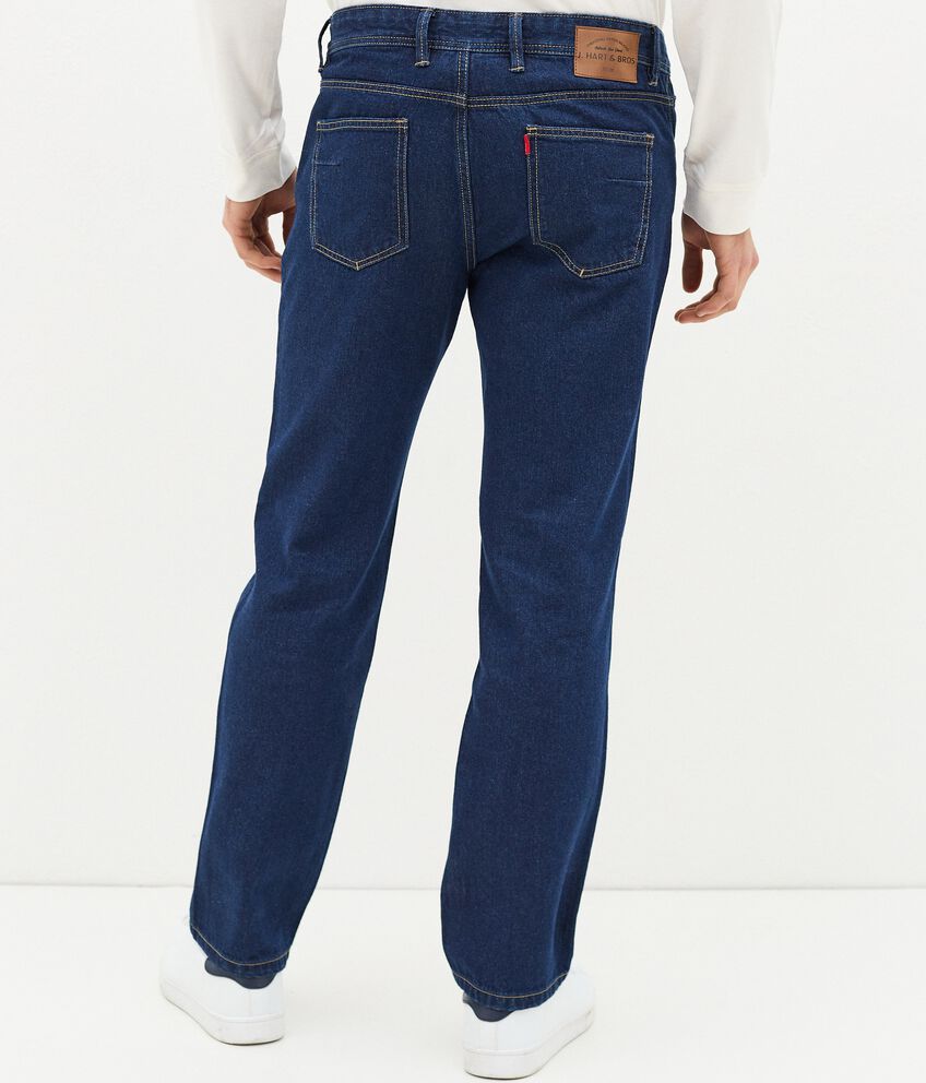 Jeans in puro cotone con tasche su fronte e retro uomo double 2 