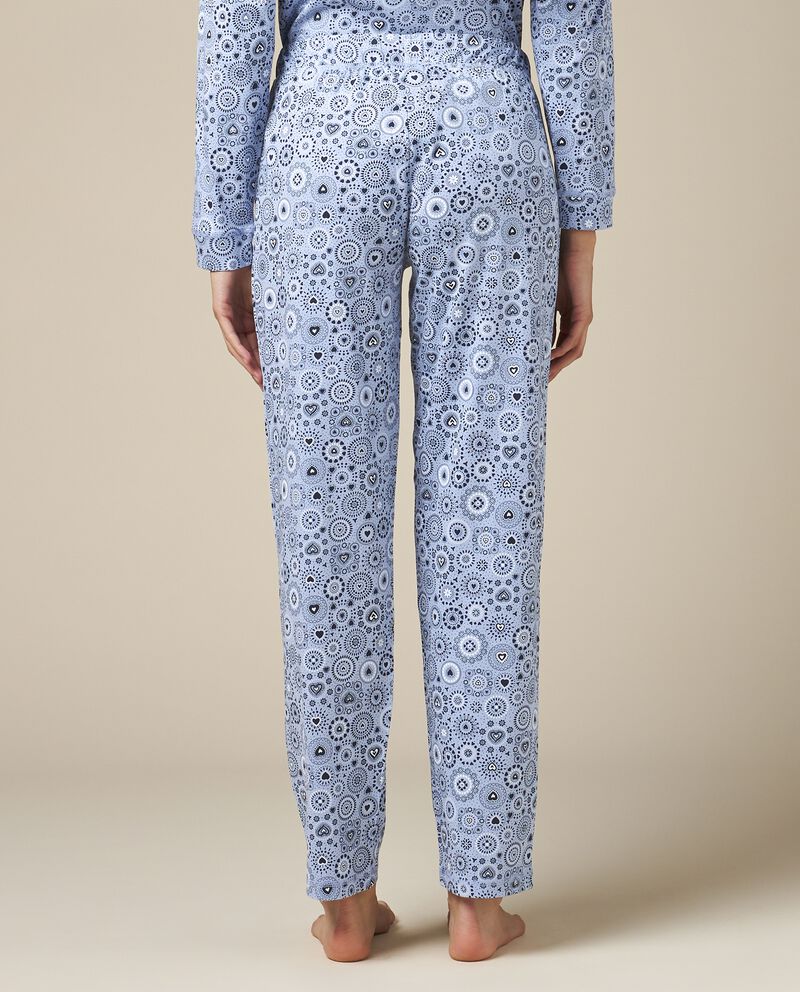 Pantalone lungo pigiama in puro cotone donna single tile 1 