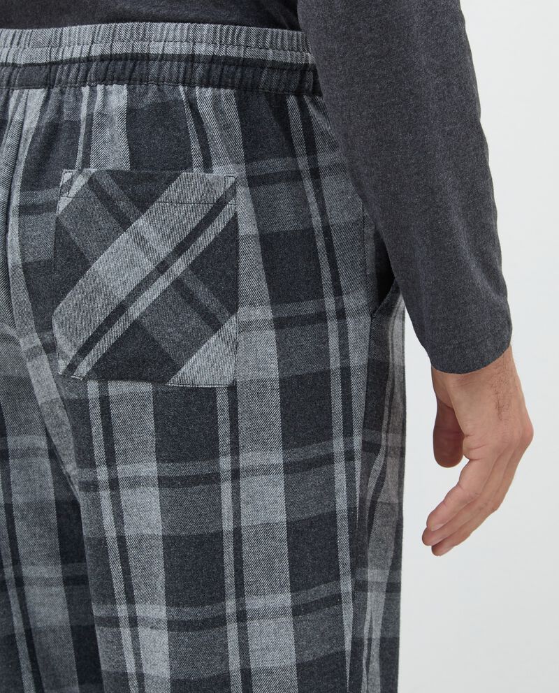 Pantalone pigiama in flanella di puro cotone uomo single tile 2 