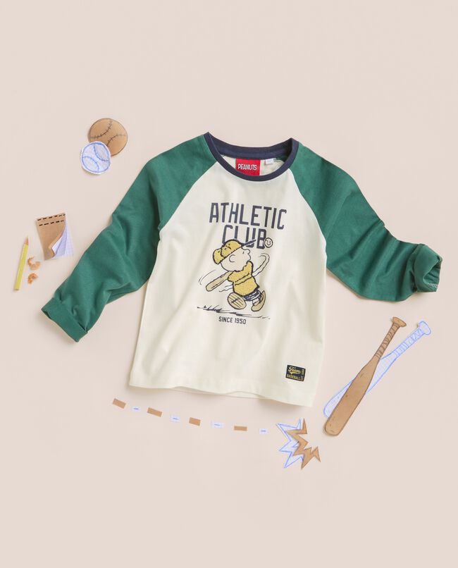 T-shirt Peanuts in jersey di puro cotone IANA bambino carousel 0
