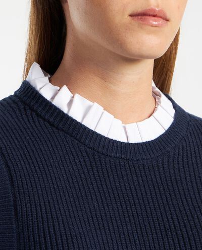 Smanicato tricot con camicia donna detail 2