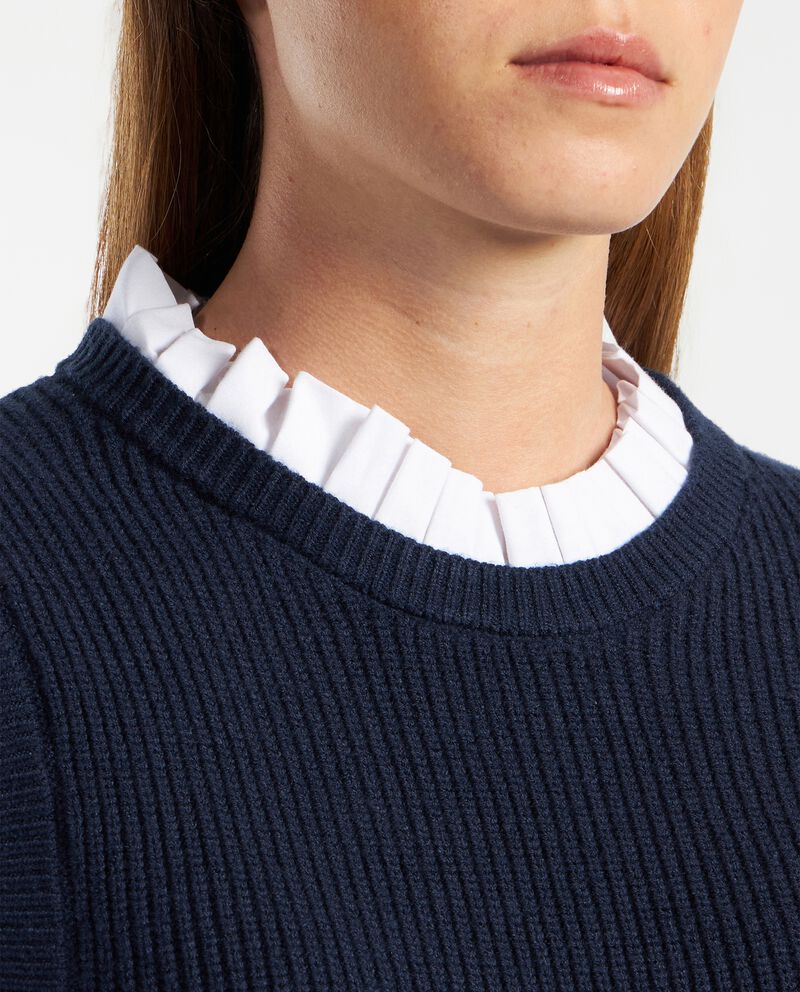 Smanicato tricot con camicia donnadouble bordered 2 cotone