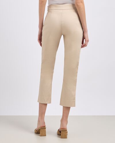 Pantaloni in cotone satin donna detail 1