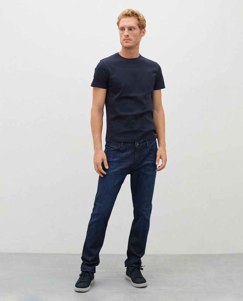 Jeans in cotone stretch regular fit uomo single tile 0 