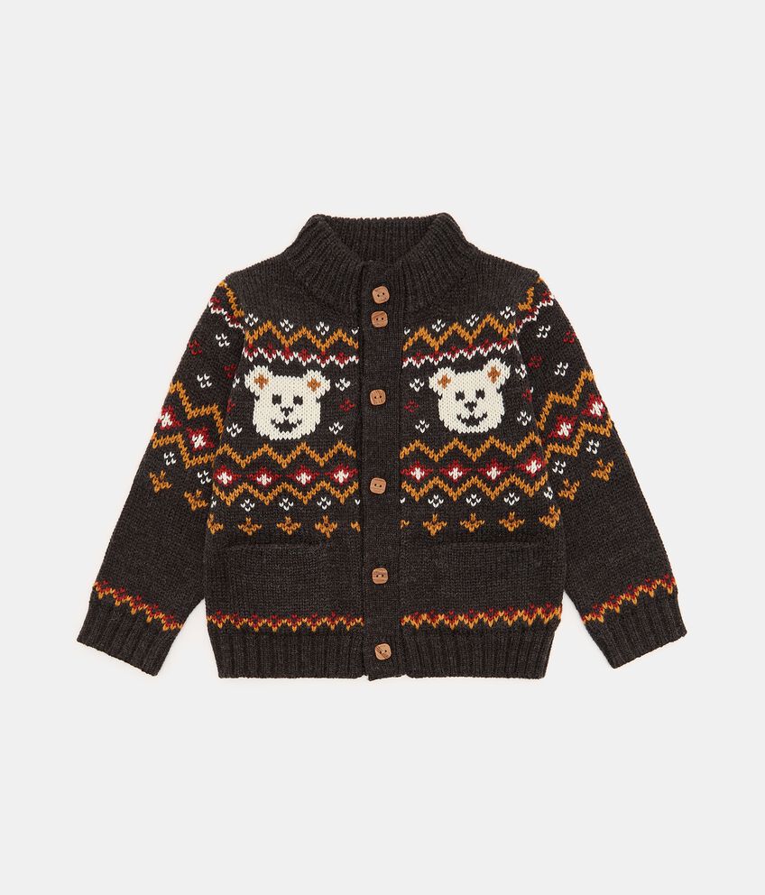 Cardigan tricot misto lana neonato double 1 