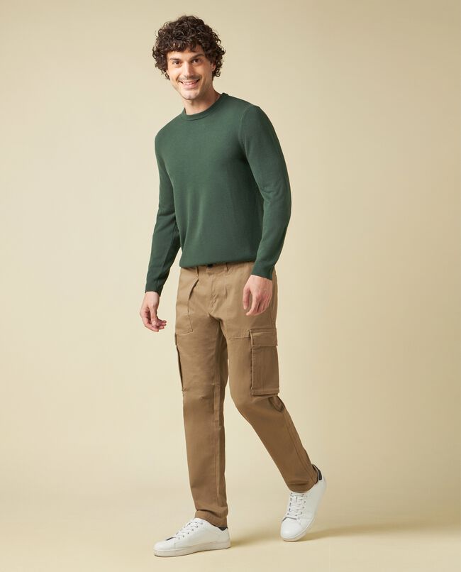 Pantalone cargo in cotone stretch uomo carousel 0