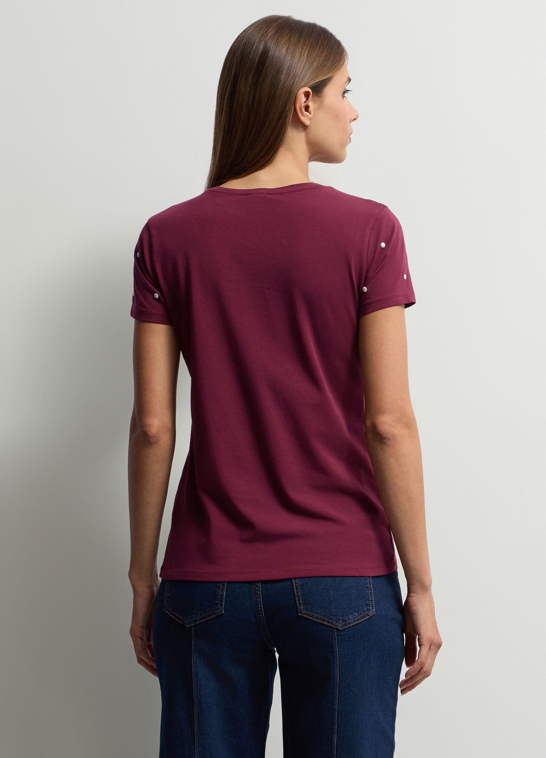 T-shirt girocollo stretch donna_1