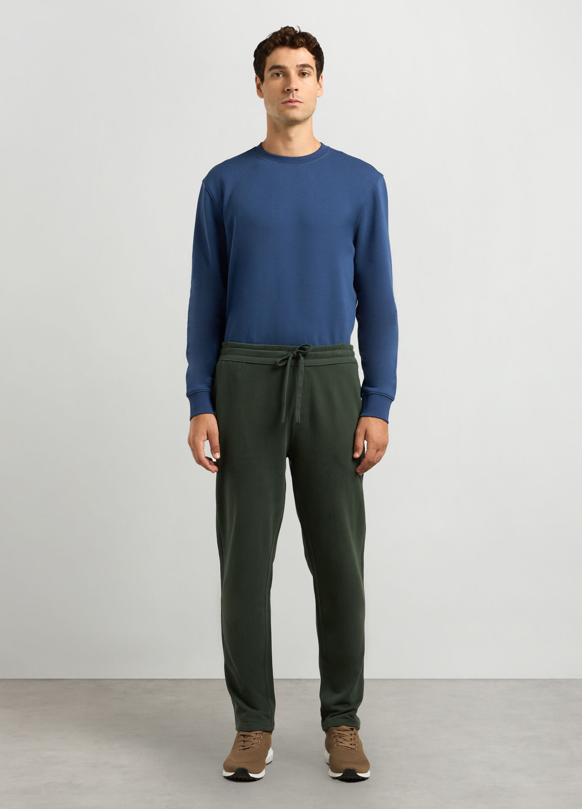 Joggers regular fit in misto cotone uomo_0