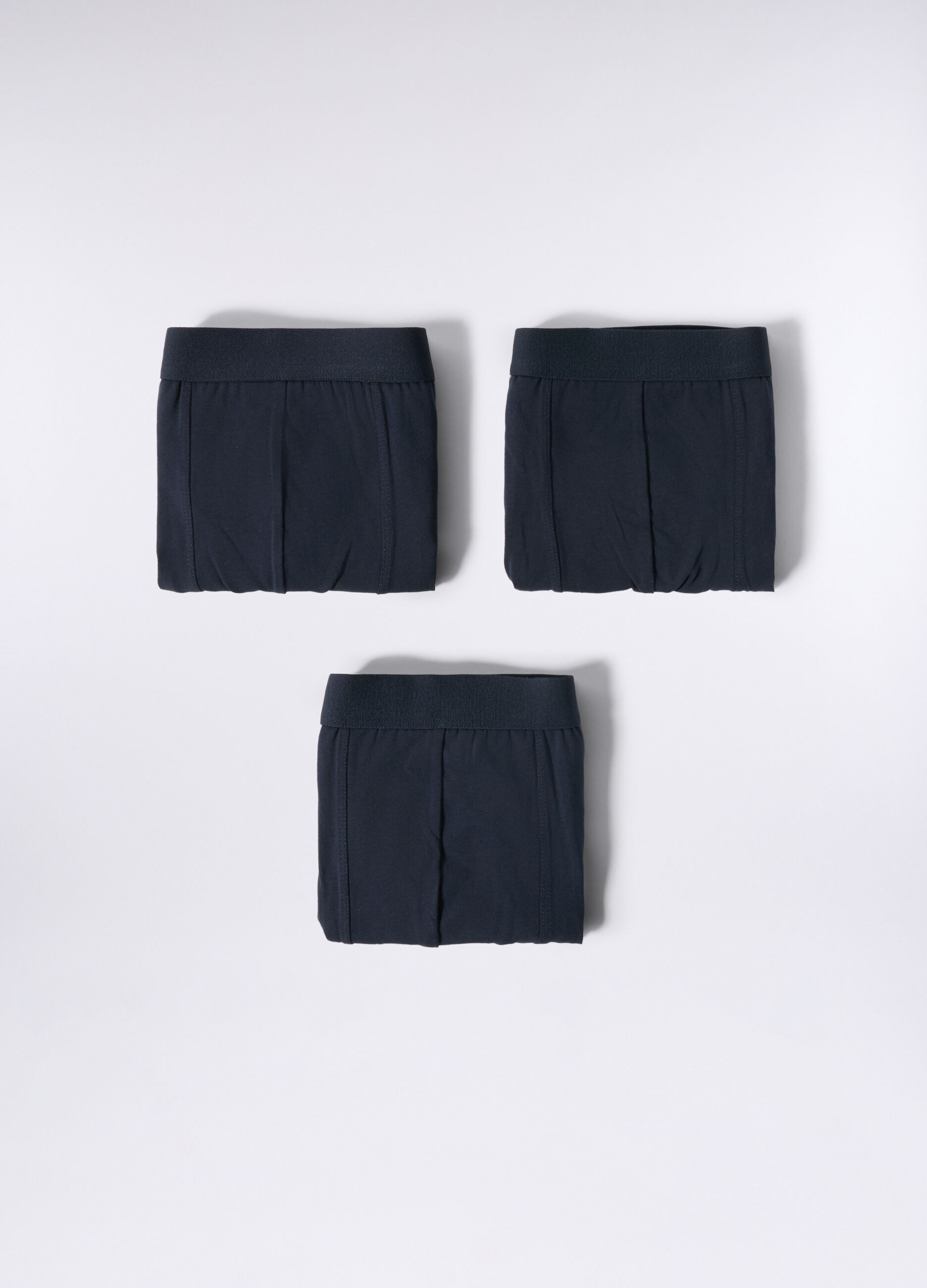 3 pack boxer tinta unita in cotone stretch uomo_0