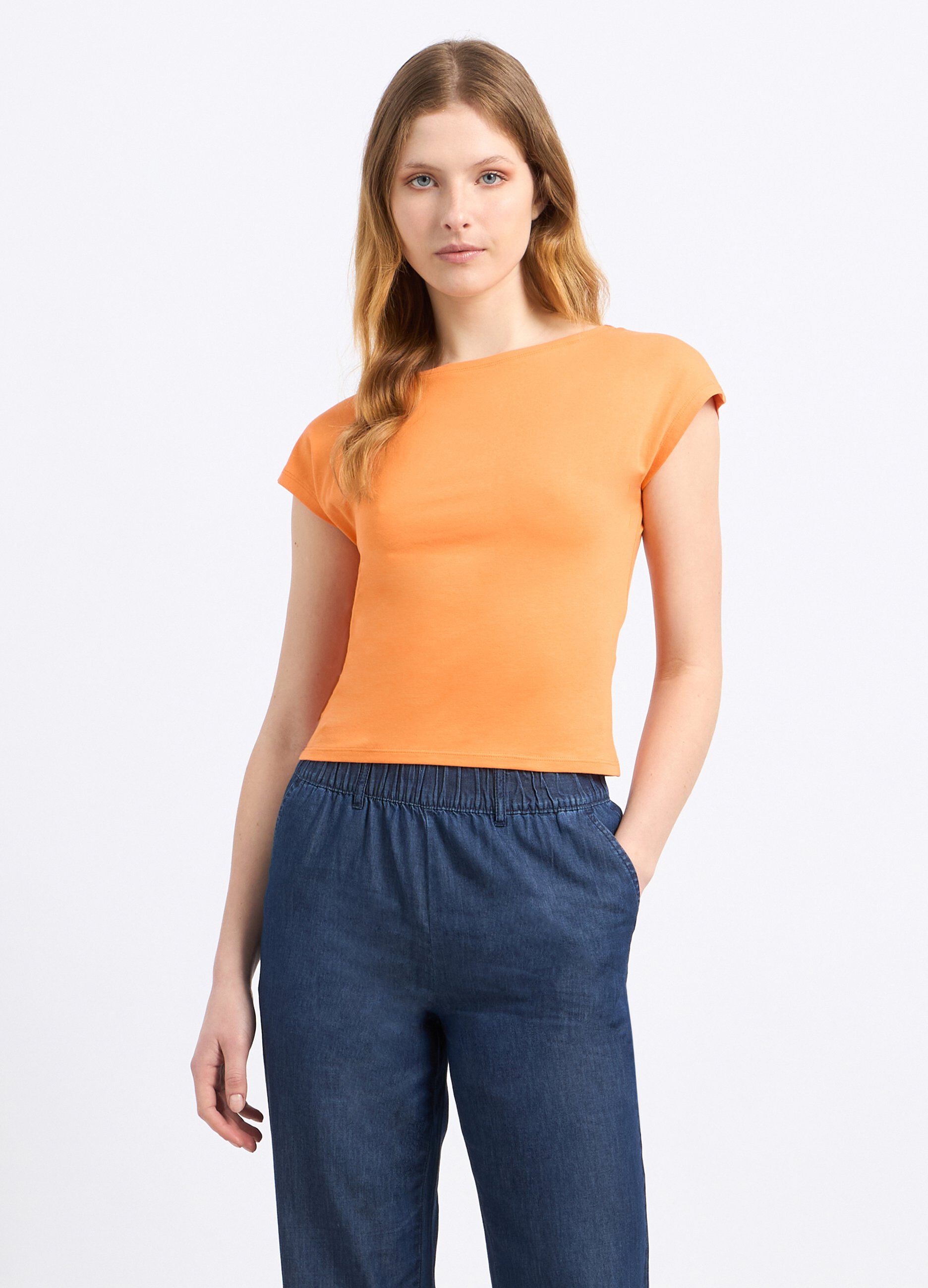 Top in cotone stretch donna_0