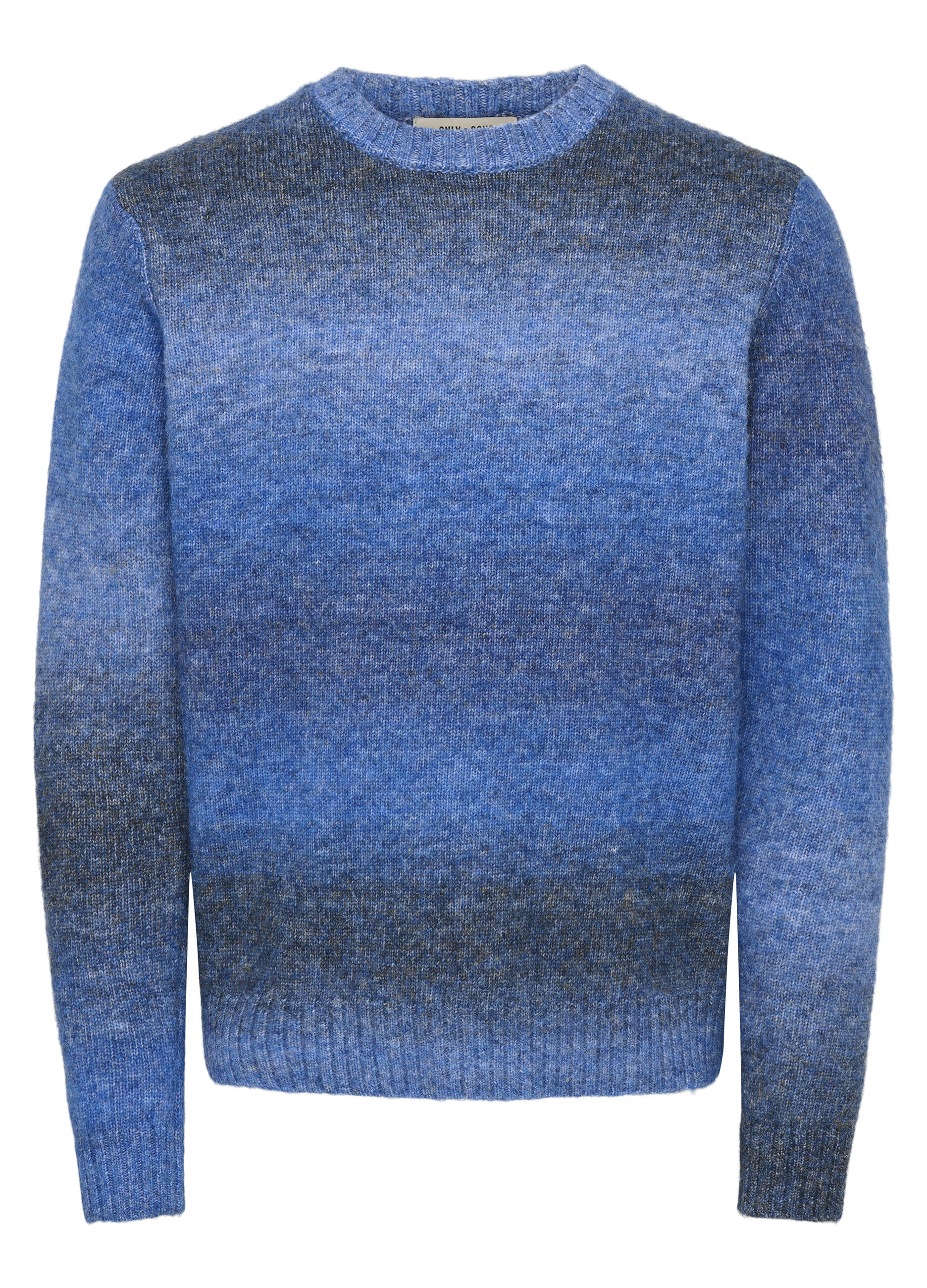 Maglione girocollo con motivo a righe uomo_0