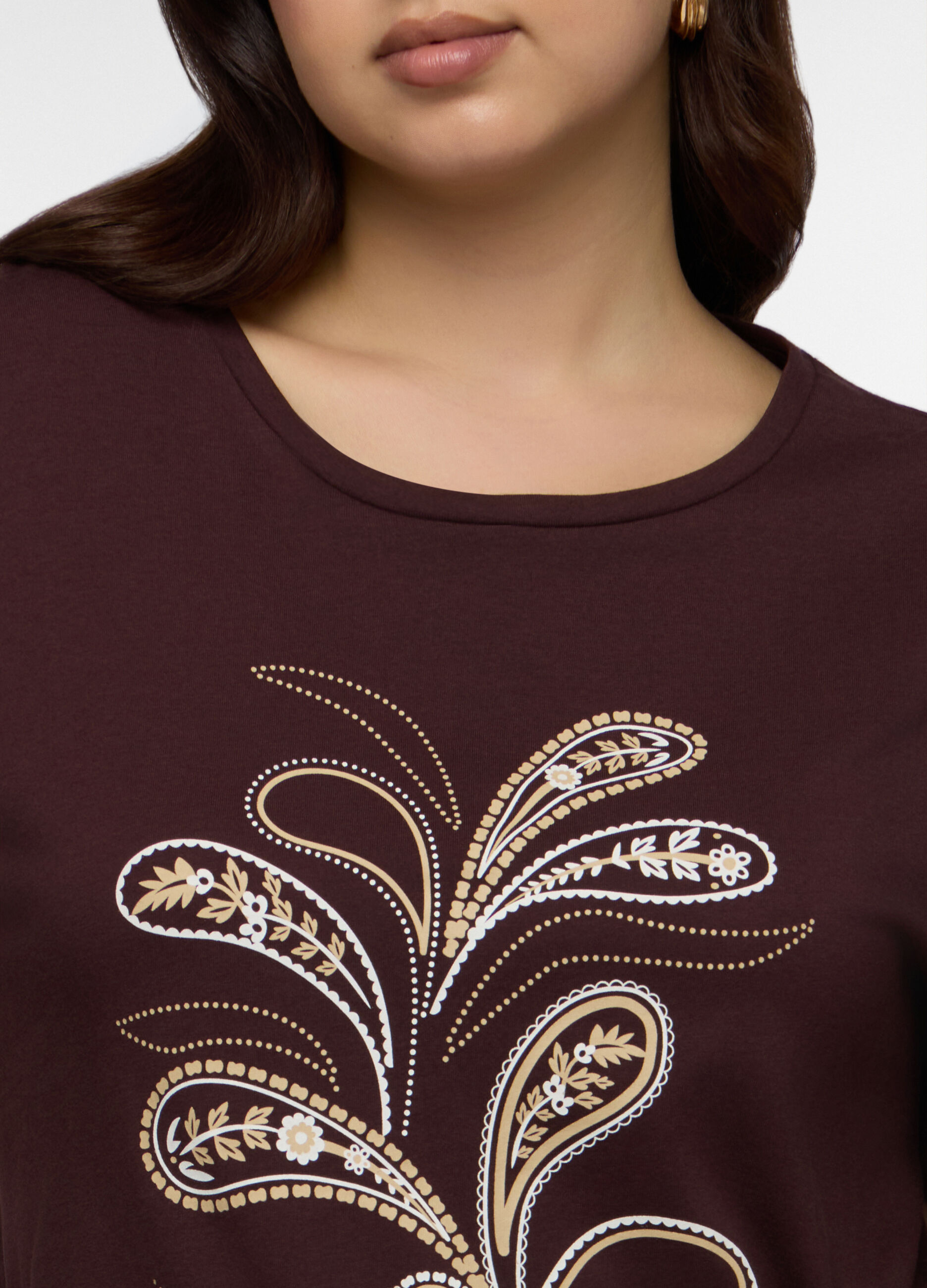 T-shirt girocollo donna curvy_2