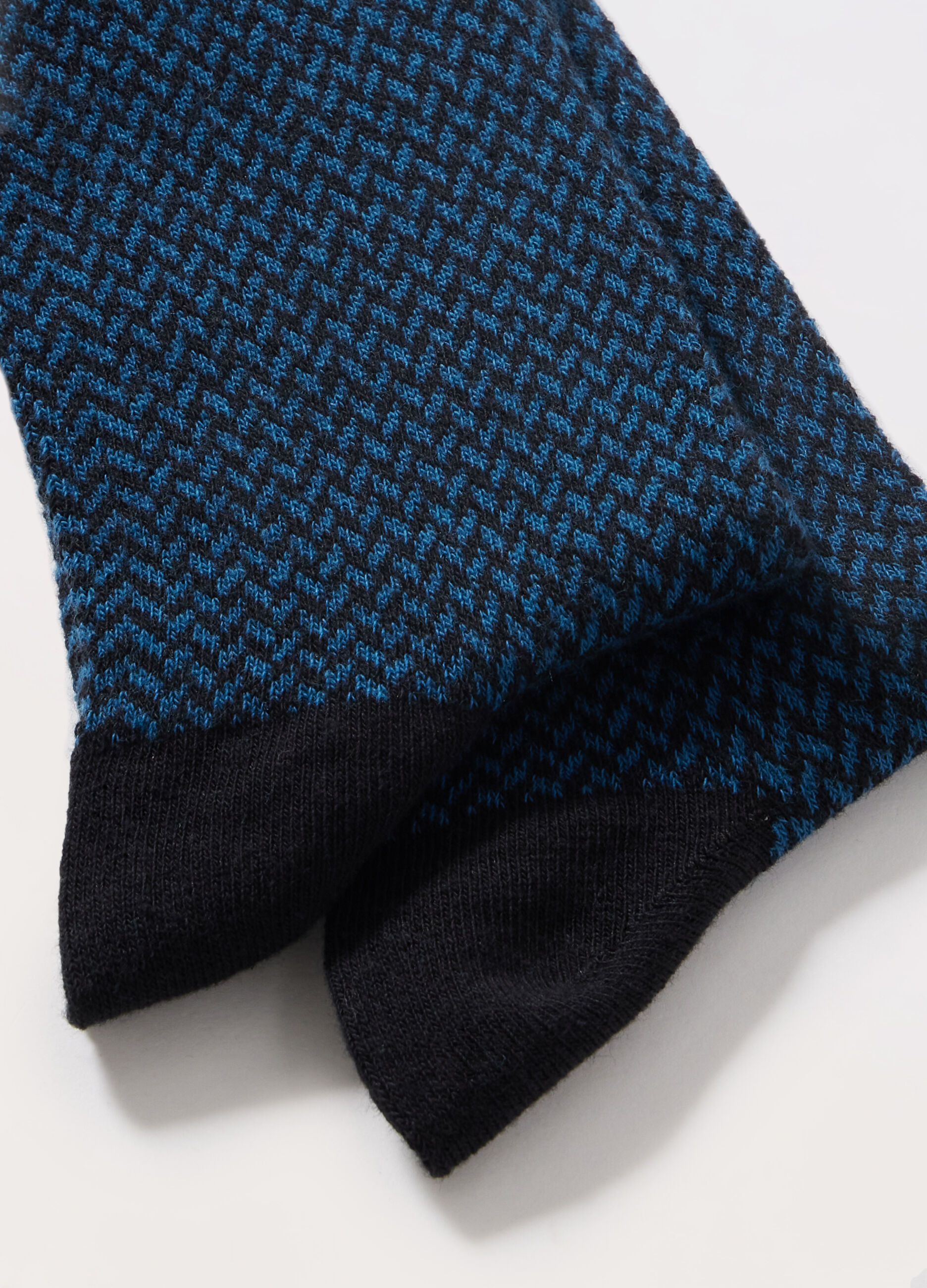 Calze corte in cotone stretch intarsio uomo_1
