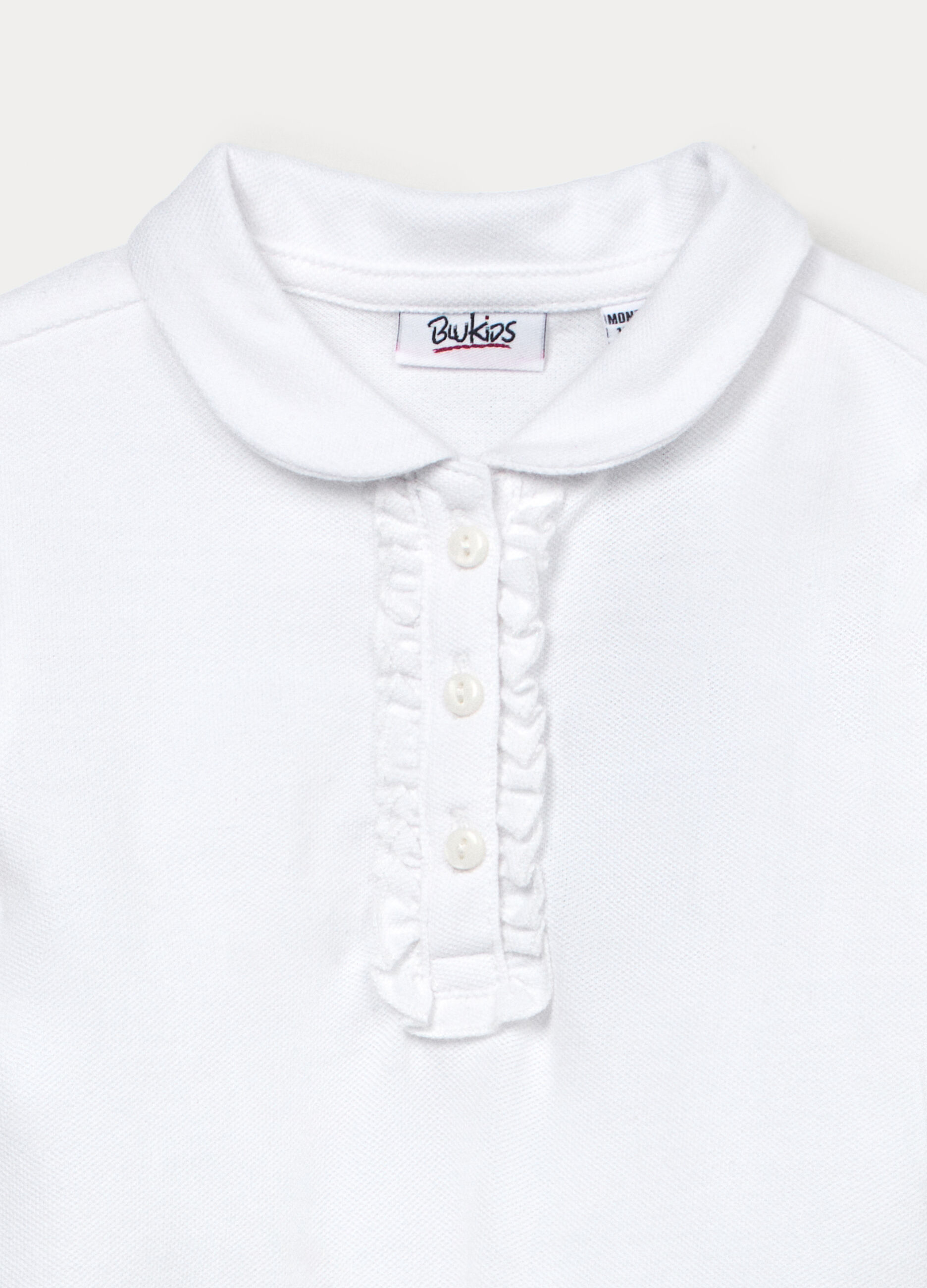 Polo in puro cotone Piquet bimba_2