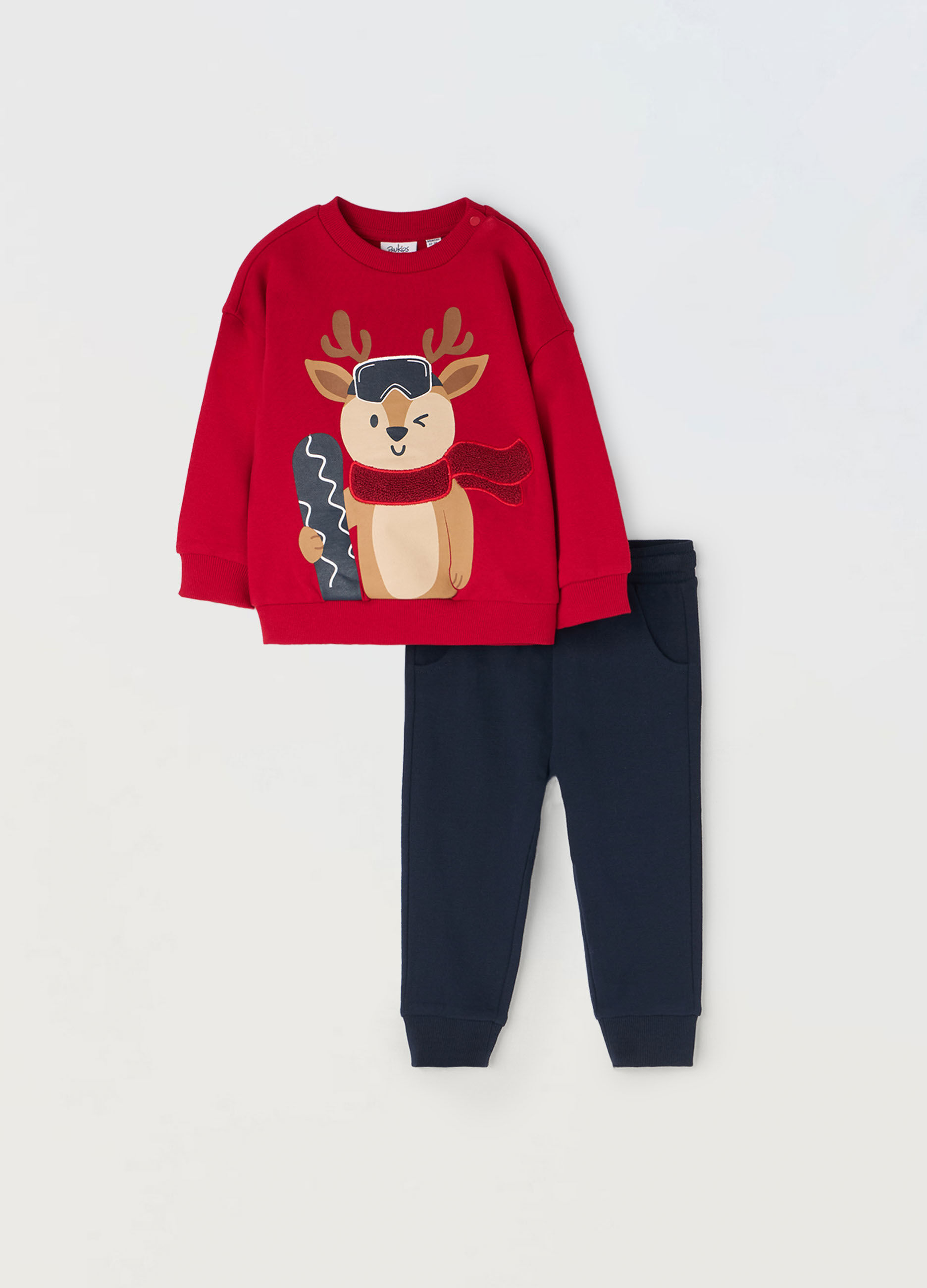 Jogging set in puro cotone neonato_0