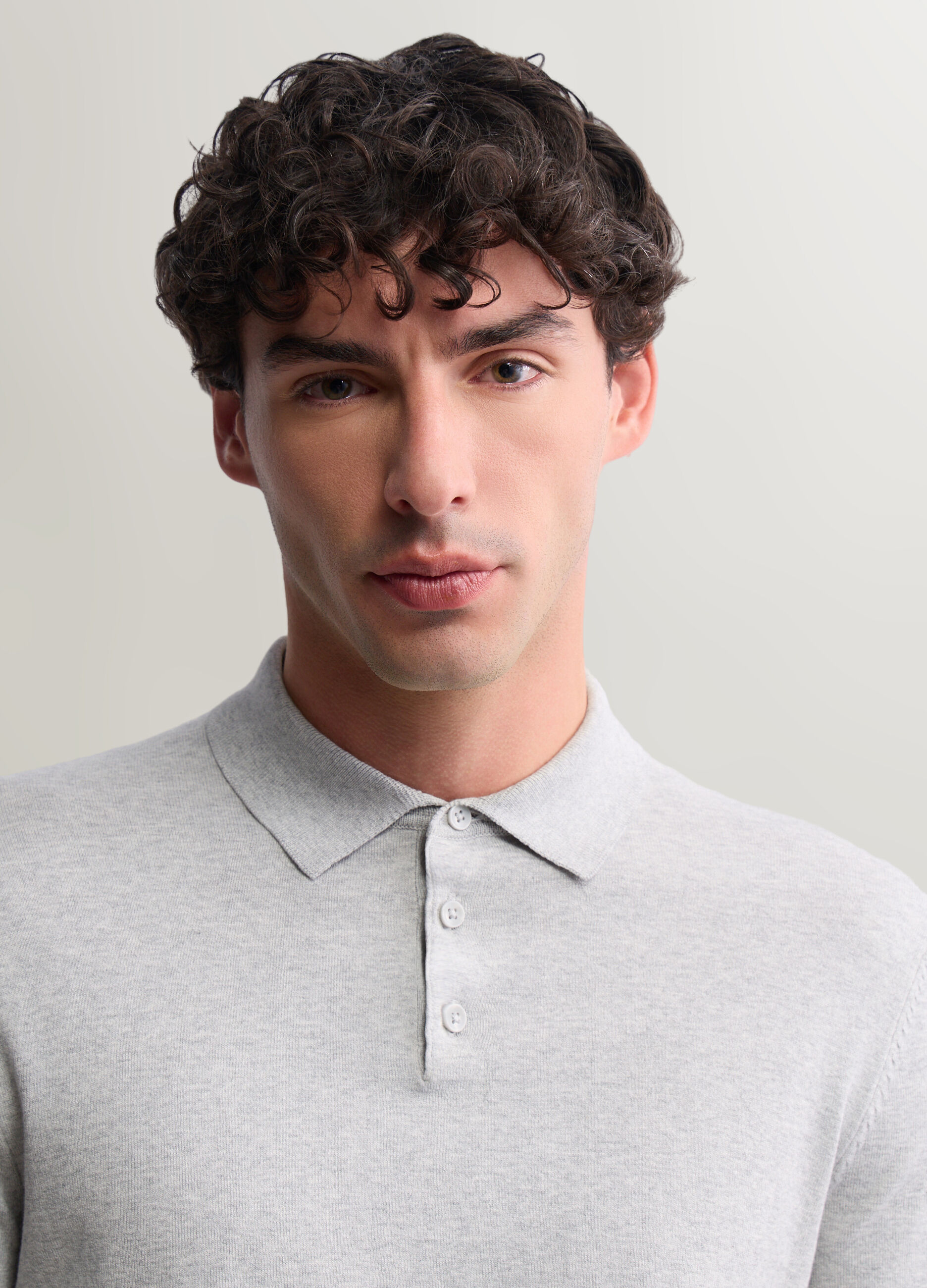 Polo a maniche lunghe in maglia uomo_2