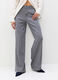 Pantaloni Wide Leg in denim di cotone stretch donna_2