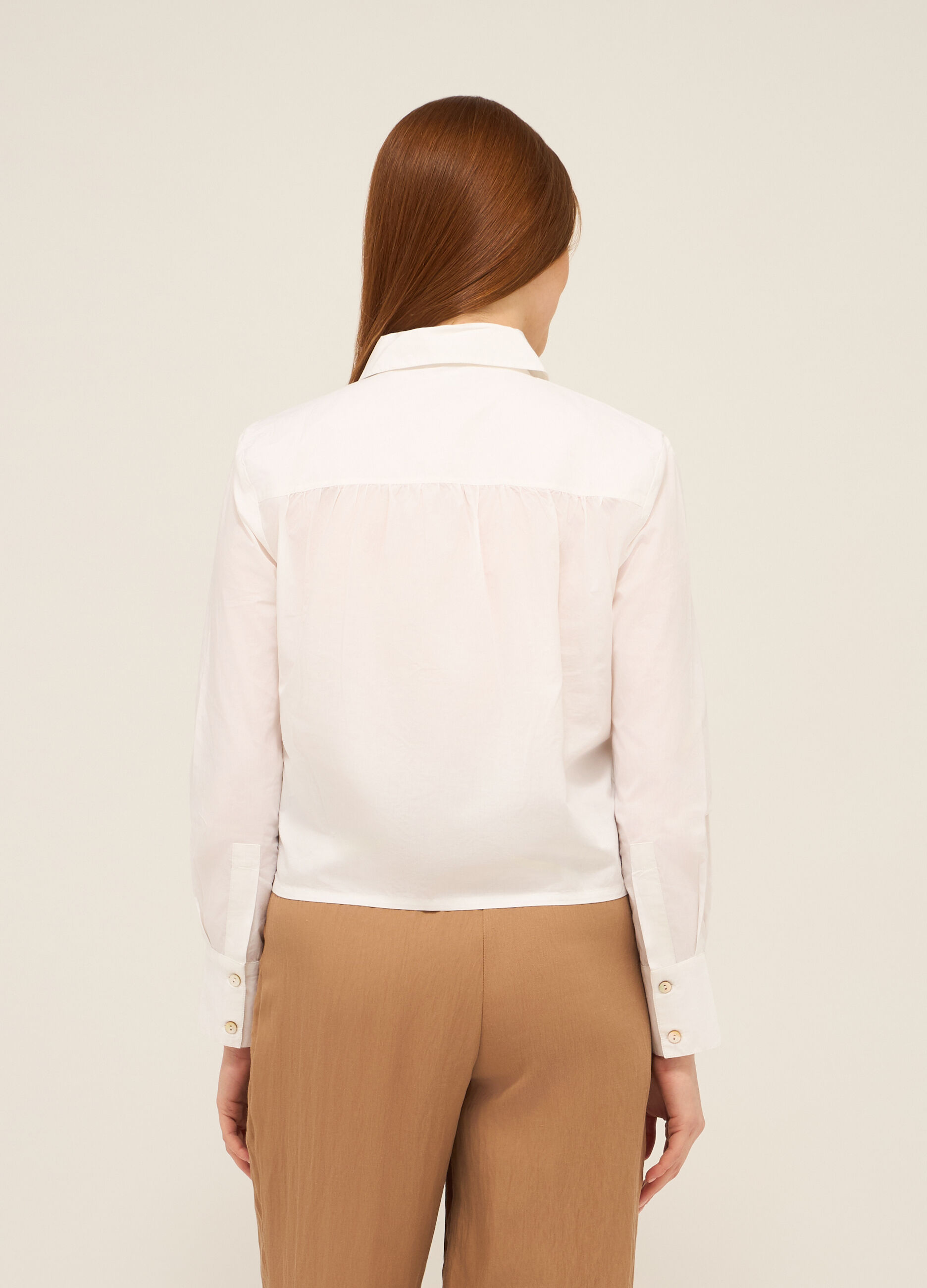 Camicia in popeline di puro cotone donna_1