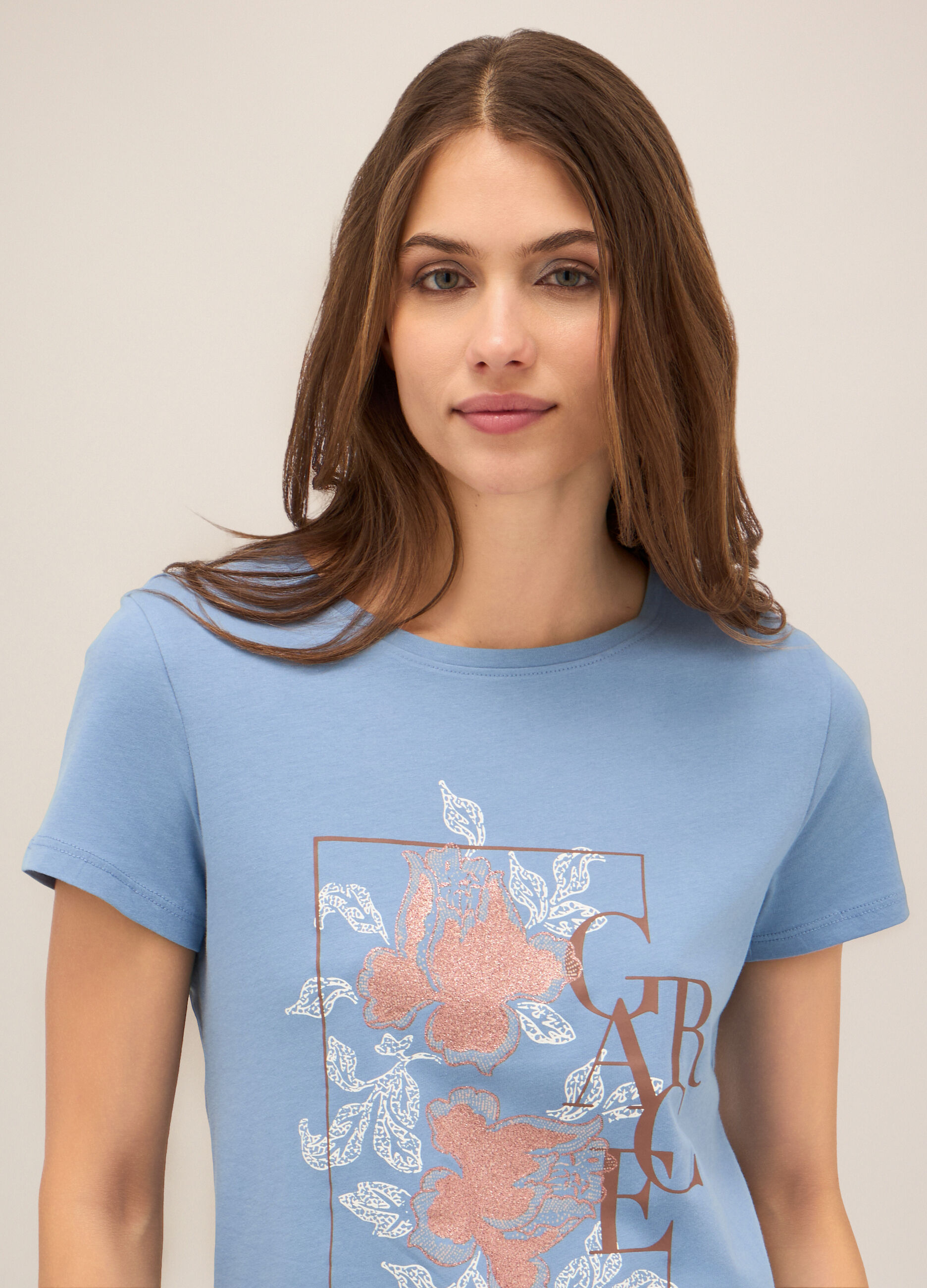 T-shirt in puro cotone donna_2
