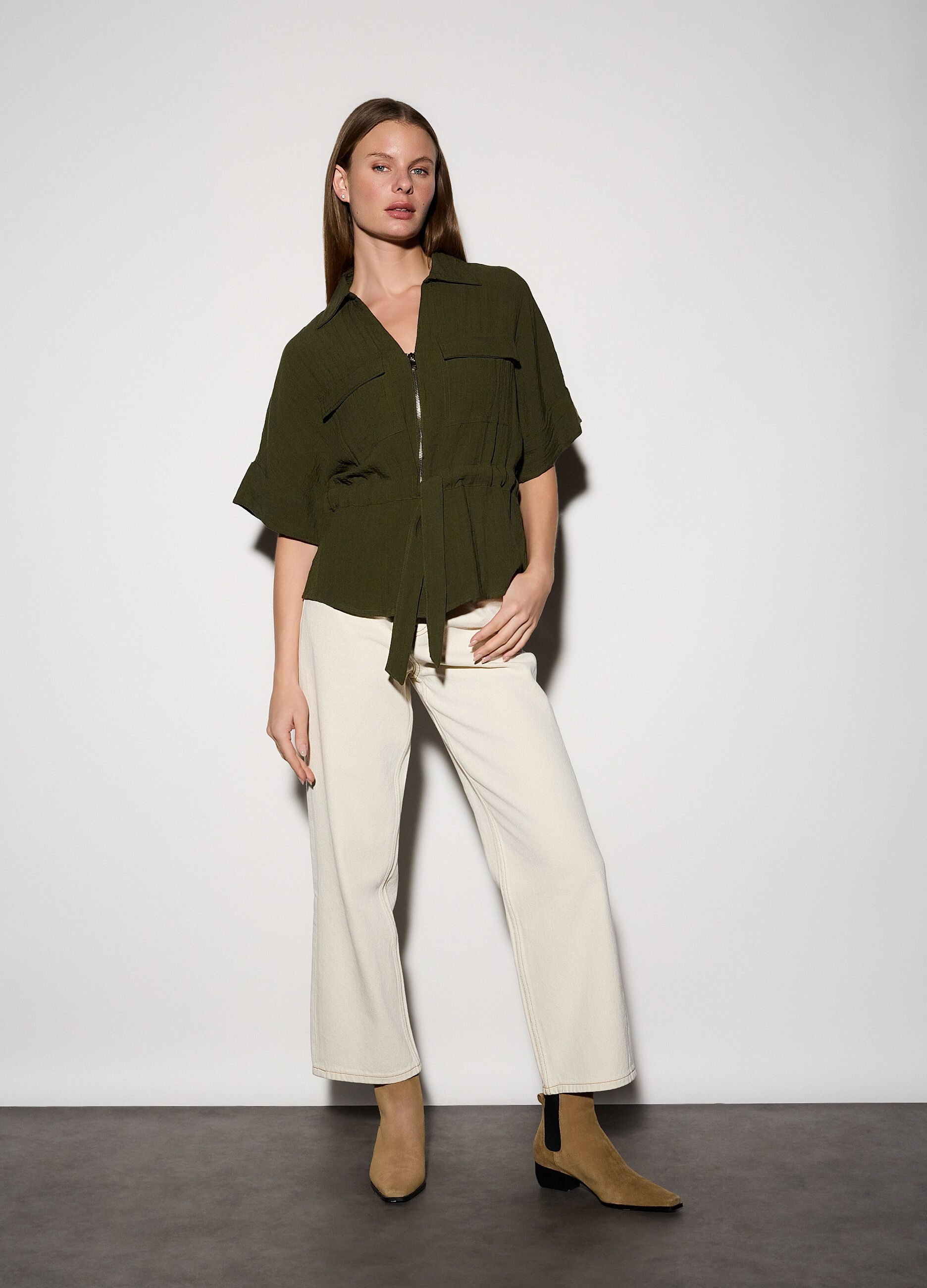 Blusa misto viscosa donna_0