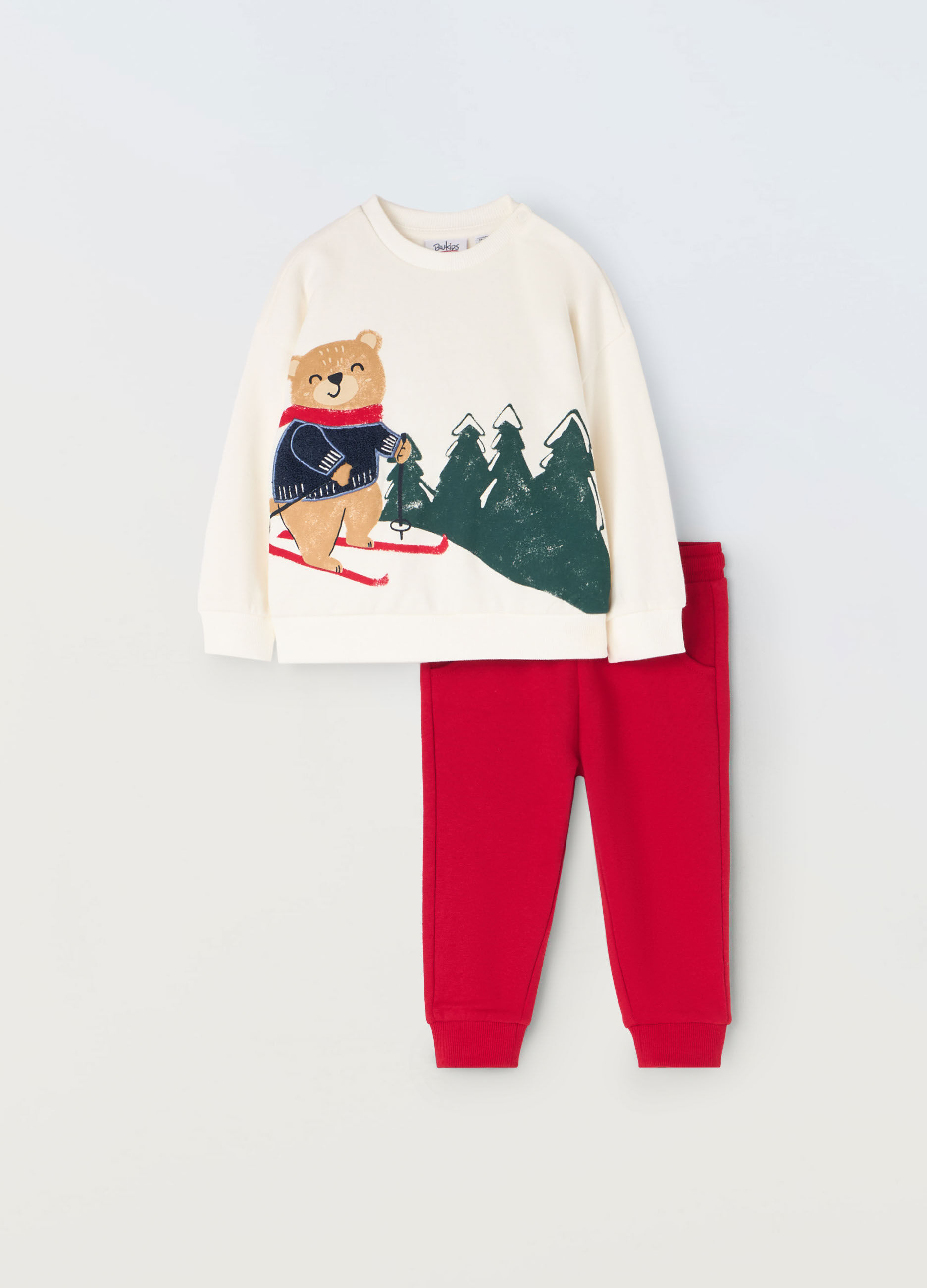 Jogging set in puro cotone neonato_0