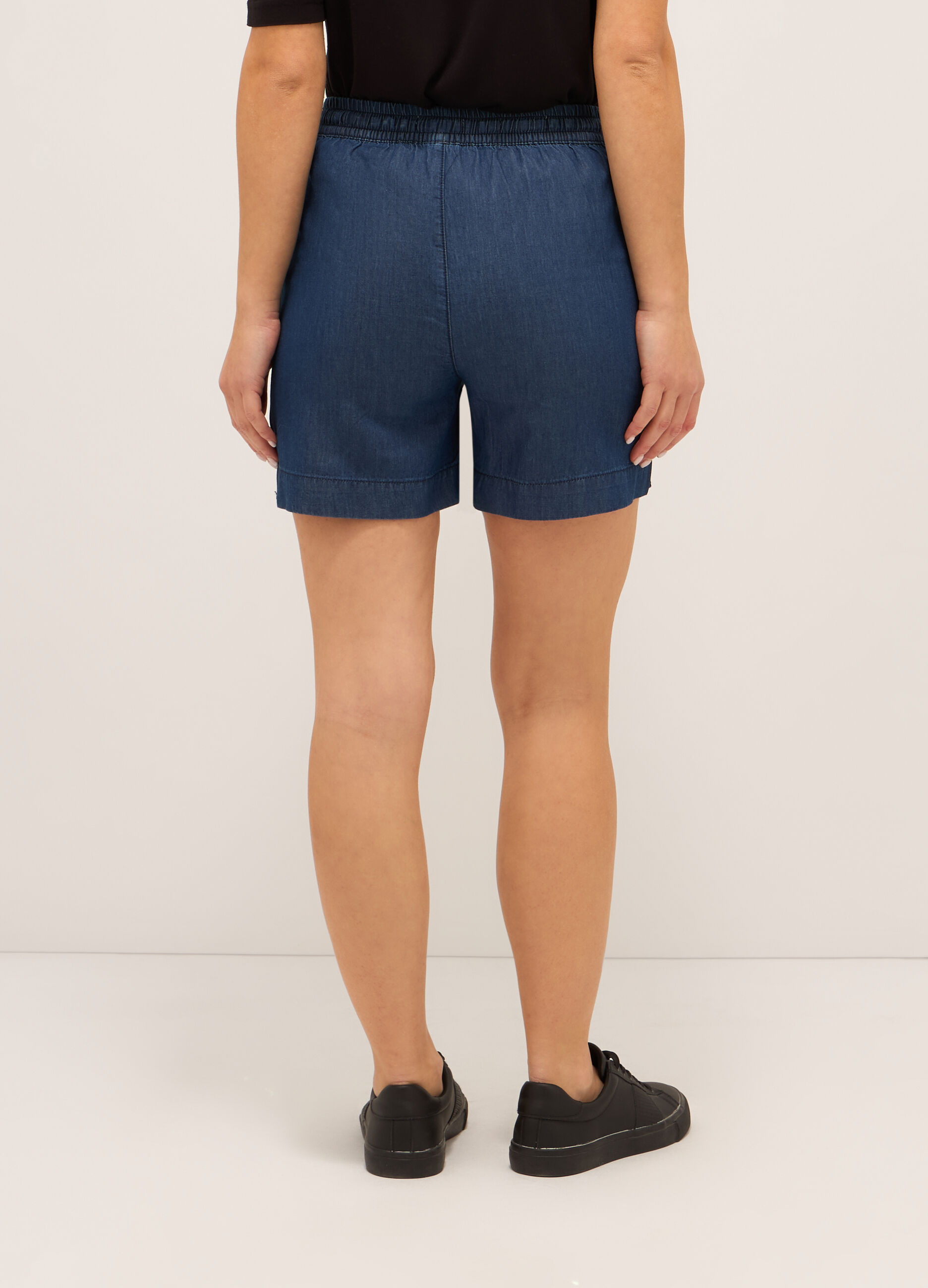Shorts in denim di puro cotone donna_1