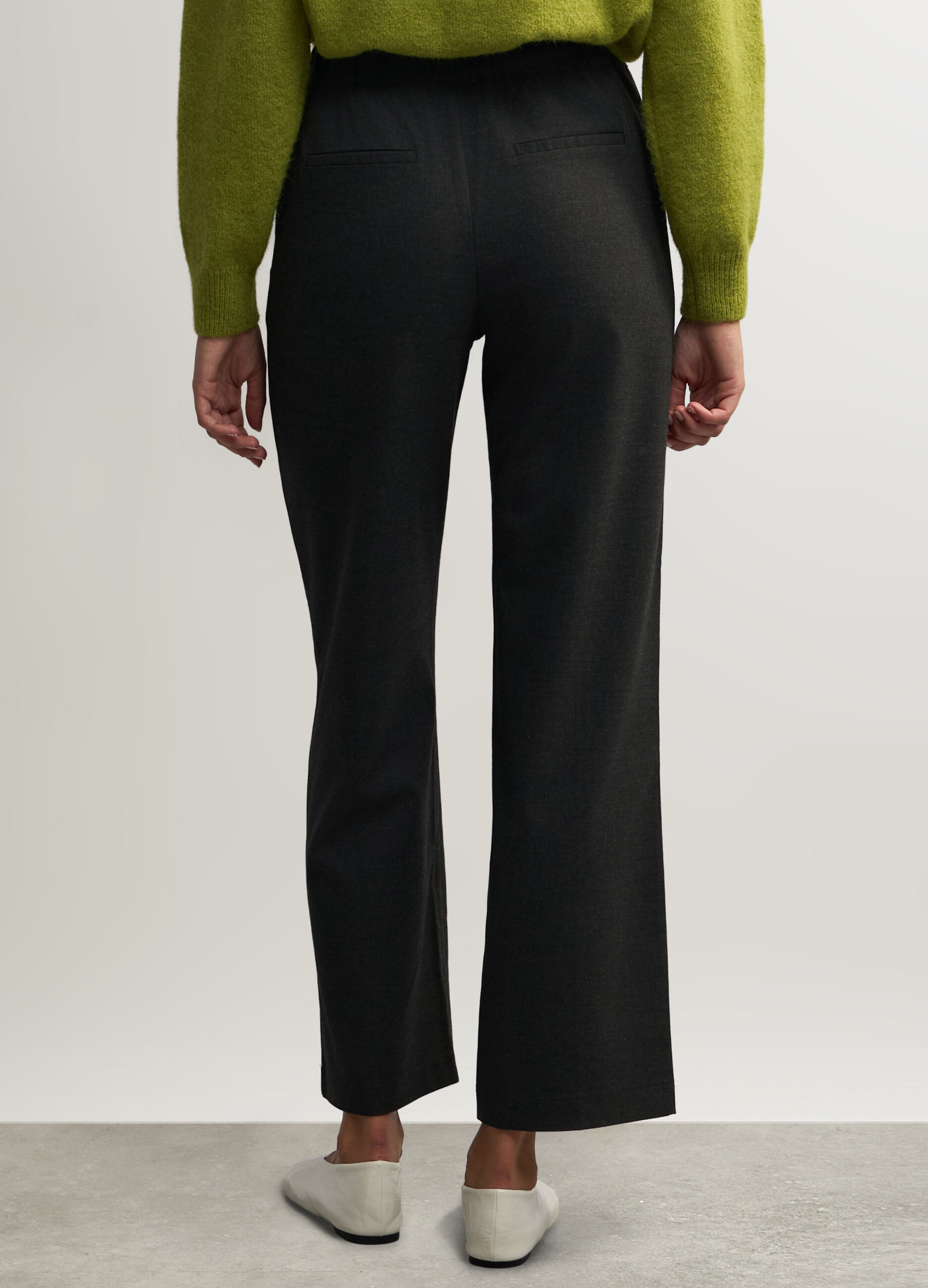 Pantaloni Fit Regular in Twill misto viscosa stretch donna_2