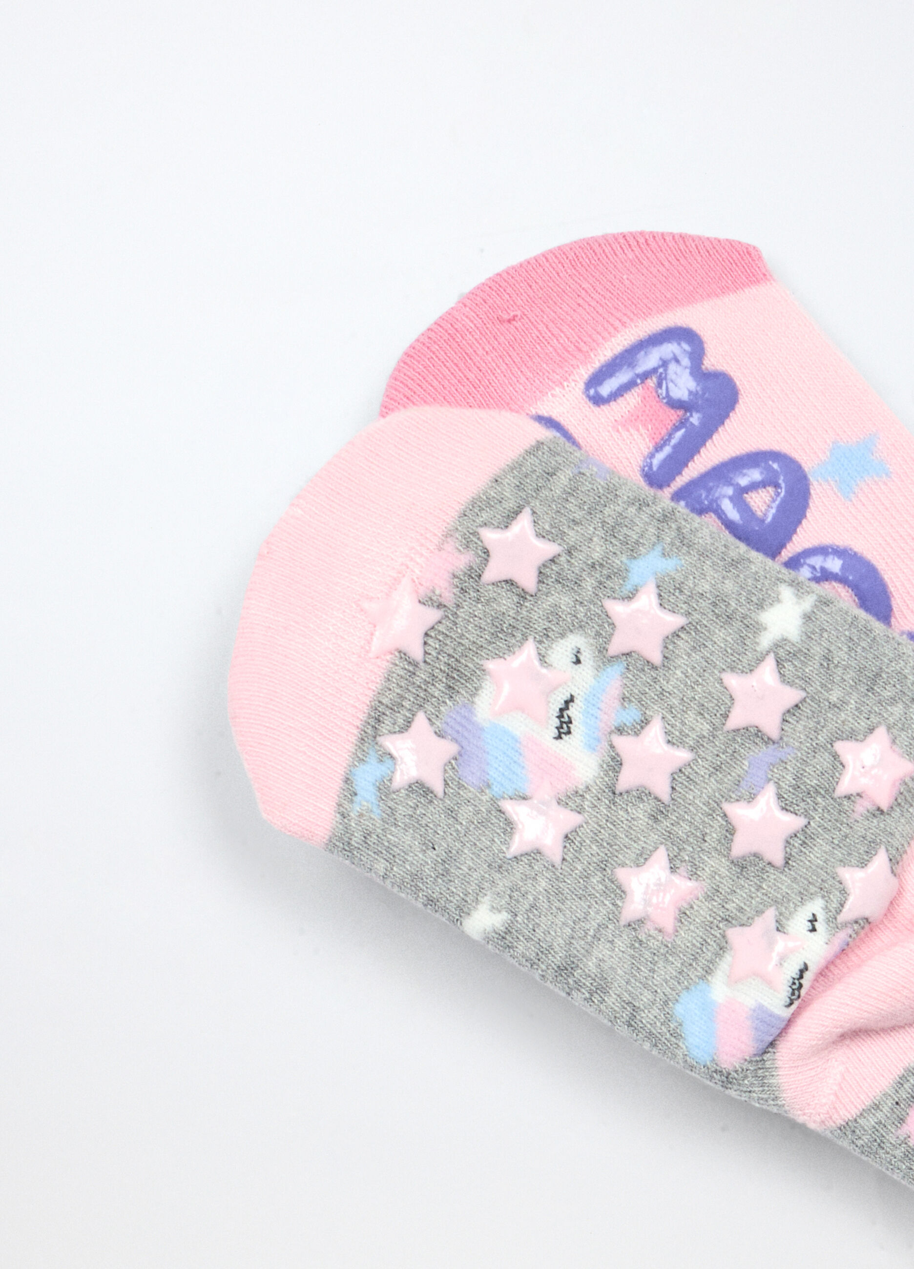 Pack 2 calze antiscivolo misto cotone bambina_2
