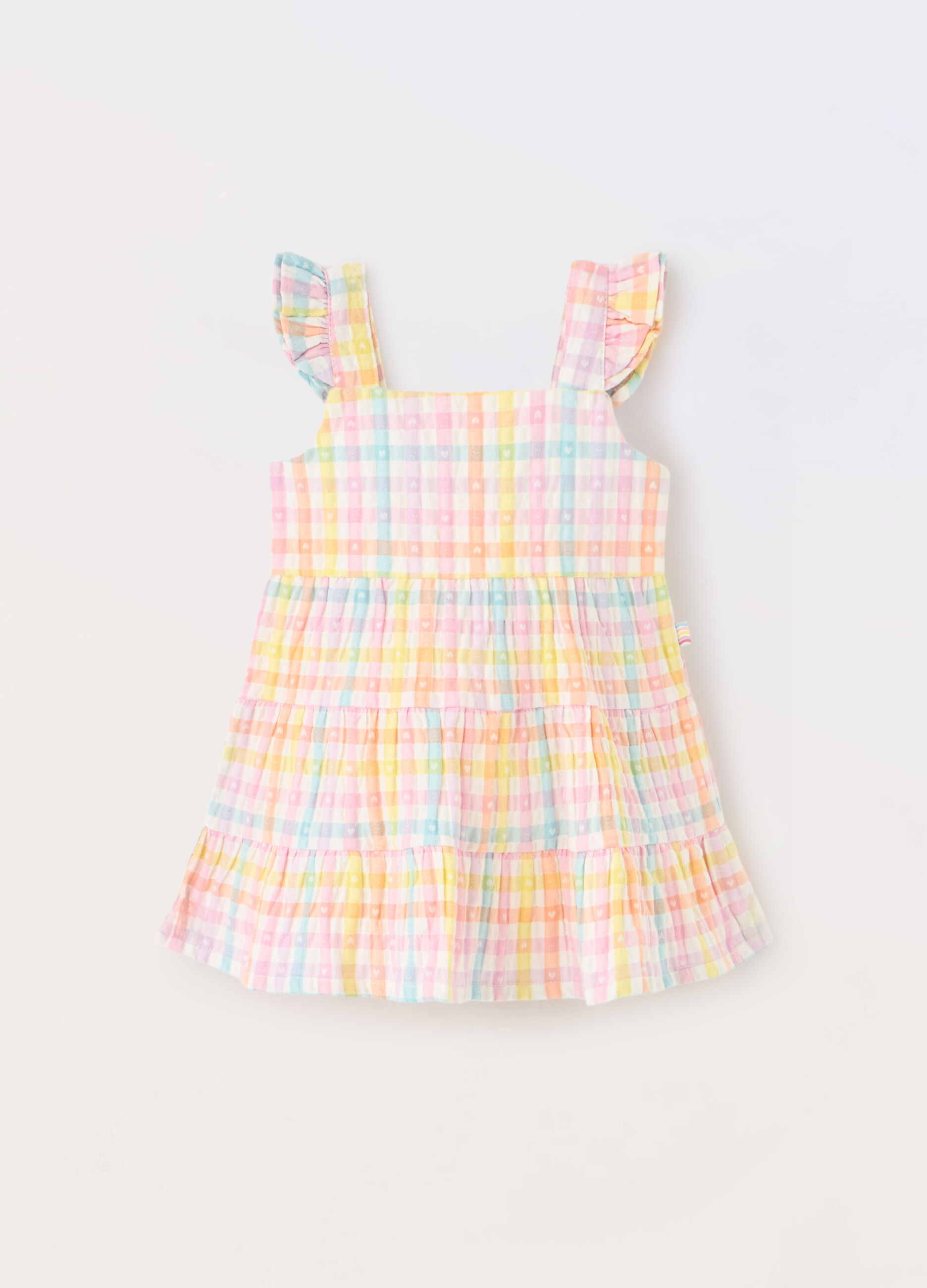 Vestito in puro cotone seersucker neonata_0