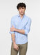 Camicia a righe regular fit con colletto button down uomo_0