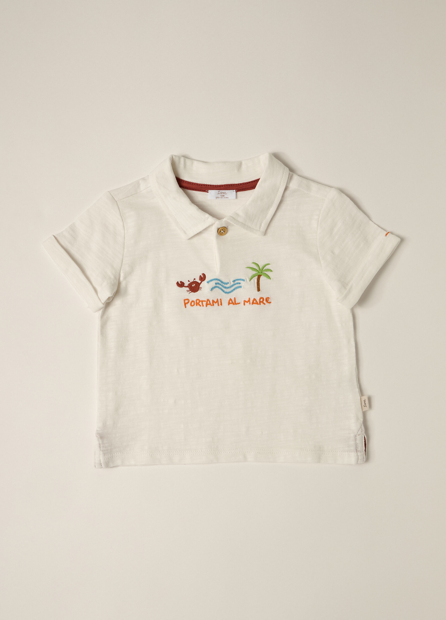 T-shirt in jersey di puro cotone IANA neonato_1