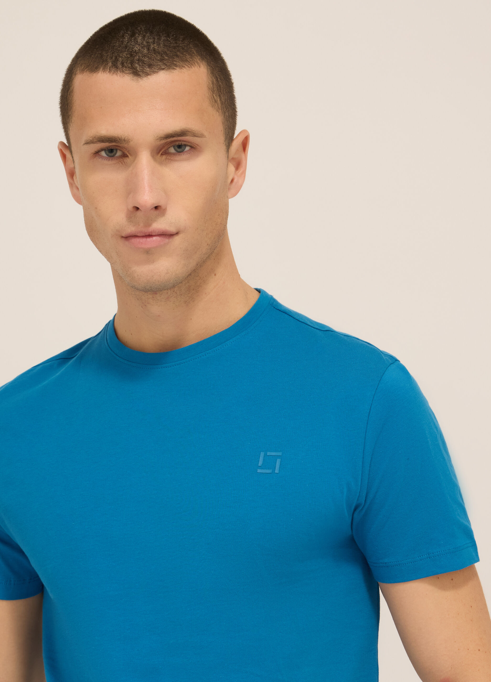 T-shirt girocollo in jersey di cotone uomo_2
