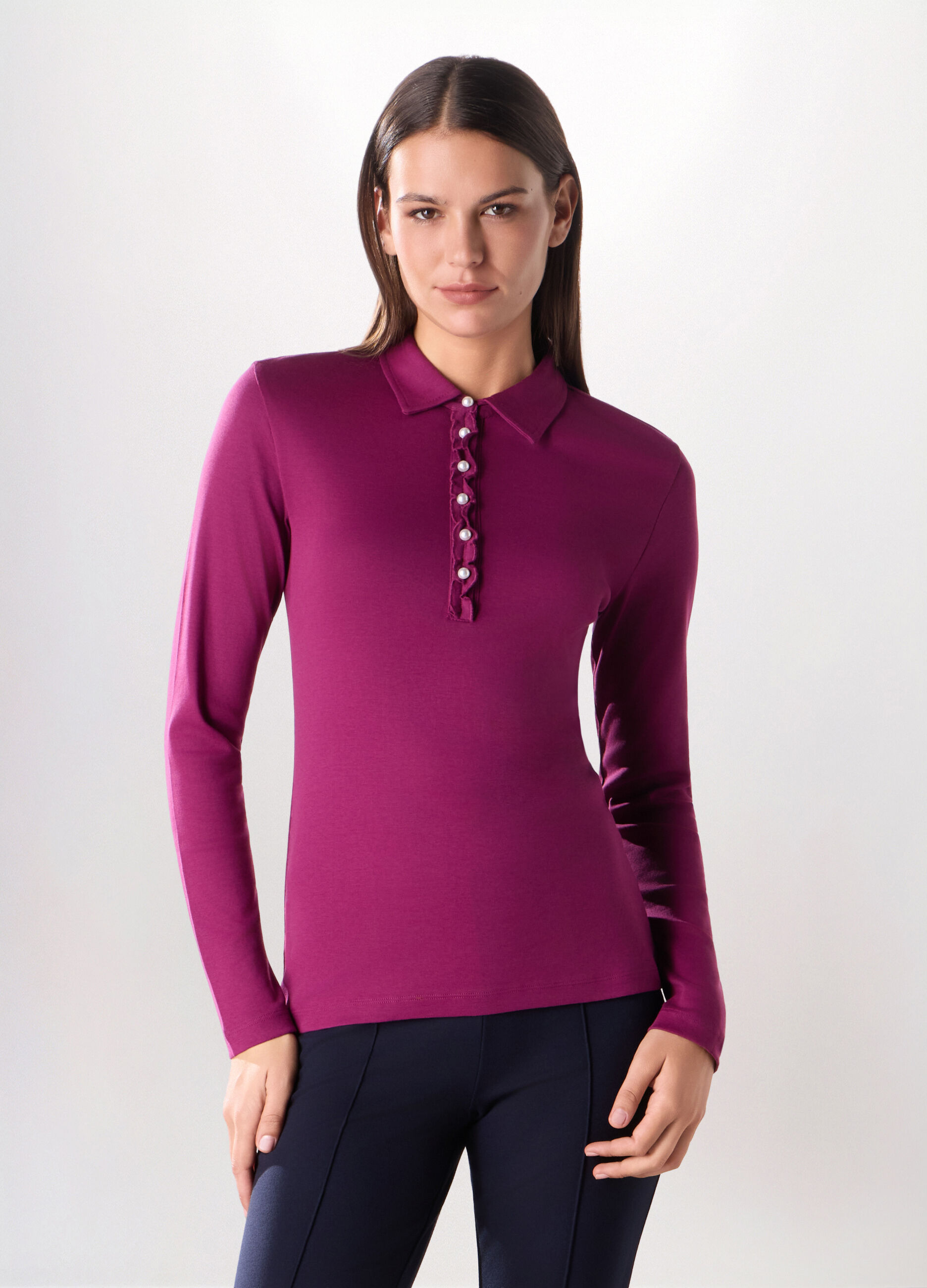 Polo in pura viscosa donna_0