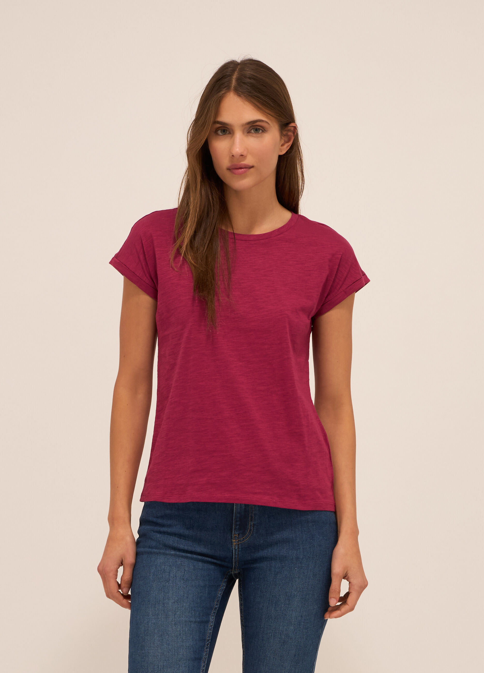 T-shirt in puro cotone donna_0