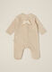 Tutina beige in misto cotone per neonato_2