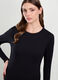 T-shirt in costina di cotone stretch donna_2