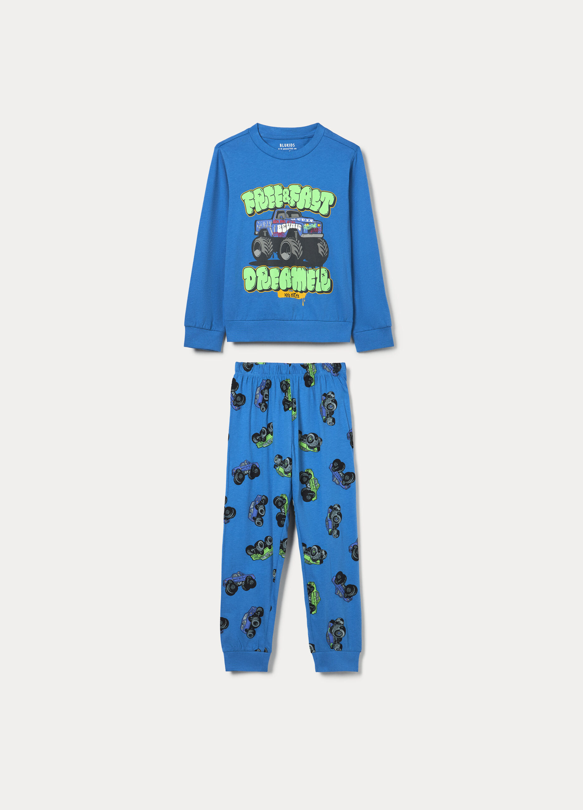 Set pigiama lungo in jersey di puro cotone bambino_0