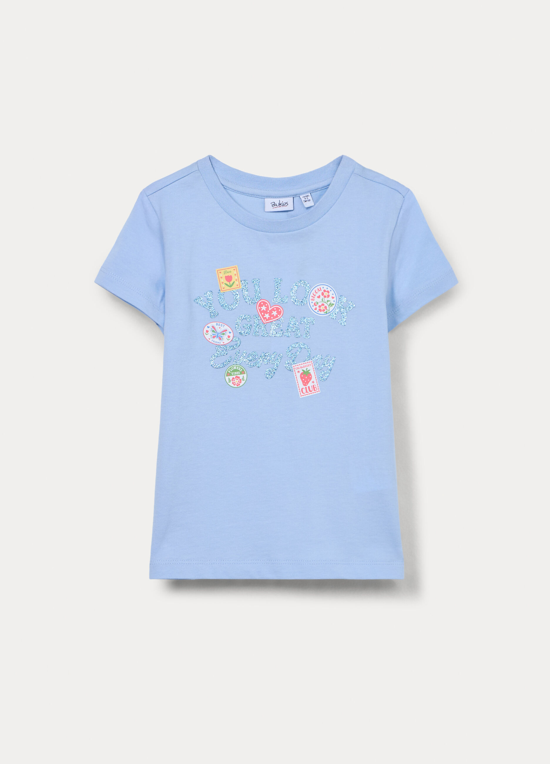 T-shirt in jersey di puro cotone bambina_0