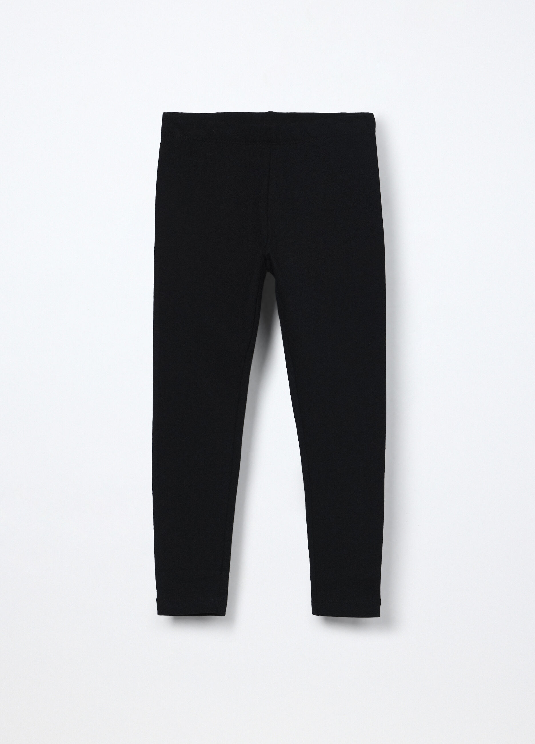 Leggings in french terry di cotone stretch bambina_0